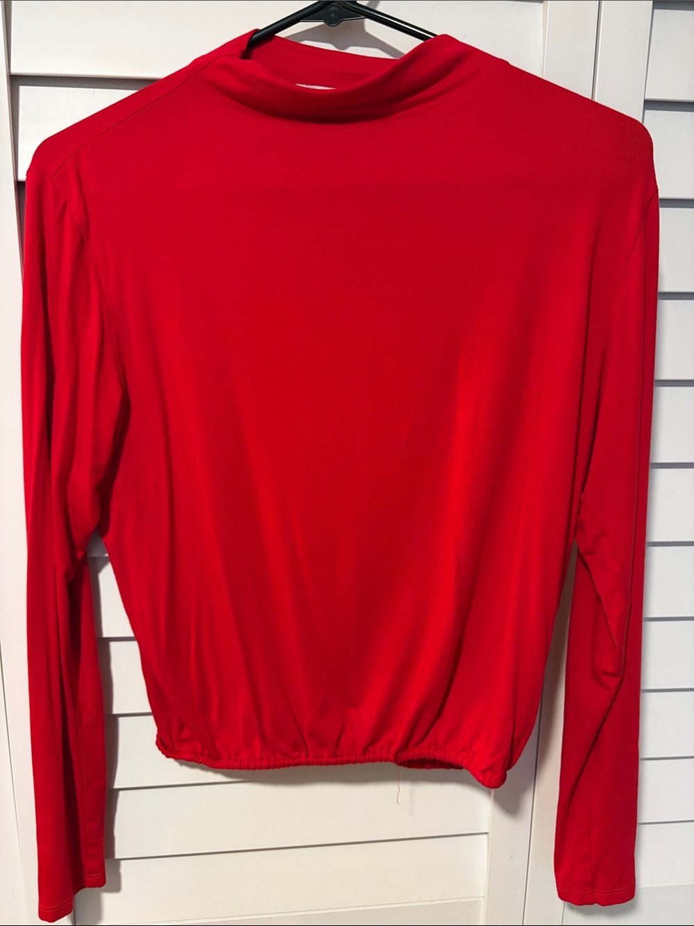 Bar III Red Long-Sleeve Cropped Top